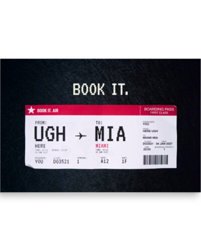 BOOK IT. Boarding Pass
